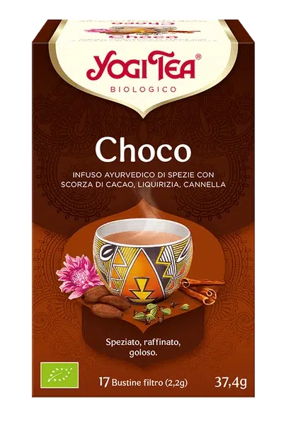 YOGI TEA Choco (INFUSO AYURVEDICO DI SPEZIE CON
SCORZA DI CACAO, LIQUIRIZIA, CANNELLA)