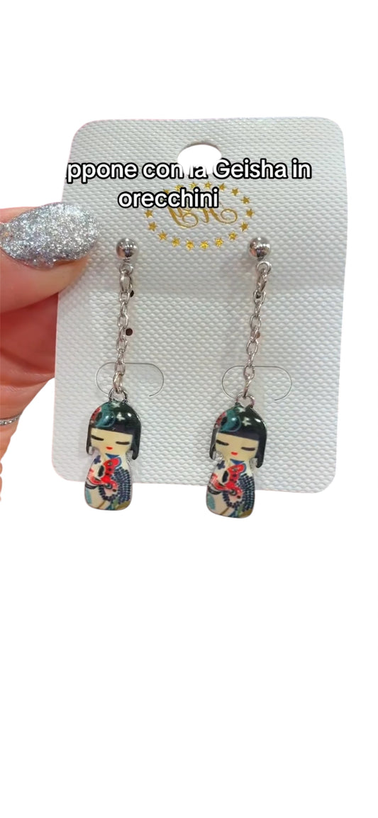 Orecchini Geisha Giapponese lunghi